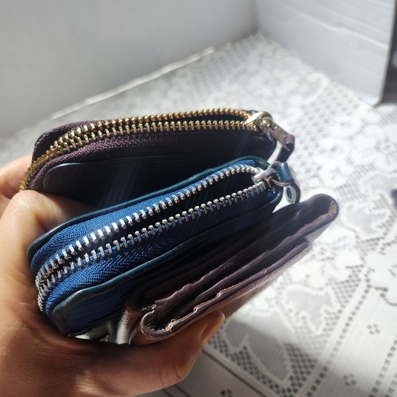 3 Coach Wallet Trio - Purple, Blue, and Brown - Picture 3 of 13